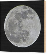 Full Moon Over Florida Wood Print