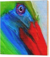Funky Colorful Pelican Art Prints Wood Print