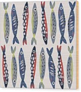 Funny Card With Fish Wood Print