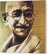 Gandhiji Wood Print