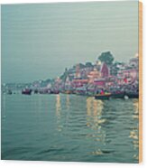 Ganga River, Varanasi Wood Print