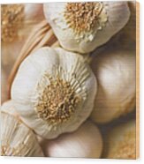 Garlic Bulbs Wood Print