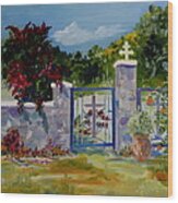 Gate At Tharri Monastery - Rhodes Wood Print