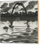 Gateway Arch Wood Print