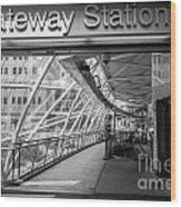 Gateway T Station  Pittsburgh Wood Print