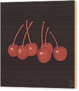 Gathering Of Cherries Wood Print