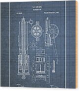 Gatling Machine Gun - Vintage Patent Blueprint Wood Print