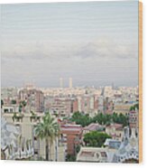 Gaudis Parc Guell In Barcelona Wood Print