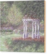 Gazebo At Hopelands In Spring Wood Print