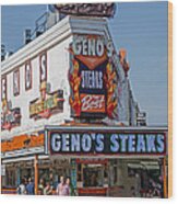 Geno's Steaks Wood Print