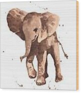 Gentle Graham Elephant Wood Print