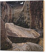 Geologic Formation Of Virgin Gorda Wood Print