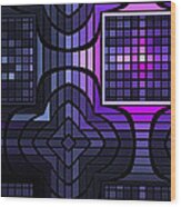 Geometric Stained Glass Wood Print