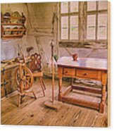 German Farmhouse Interior Wood Print