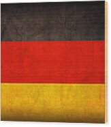 Germany Flag Vintage Distressed Finish Wood Print
