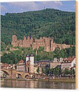 Germany, Heidelberg, Neckar River Wood Print