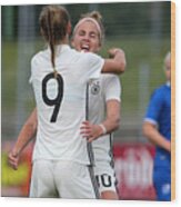 Germany V Iceland - U19 Women's Elite Round Wood Print