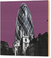 Gherkin - Purple Reign #2 Wood Print