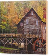 Glade Creek Grist Mill Wood Print