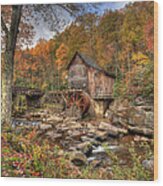 Glade Creek Gristmill Wood Print
