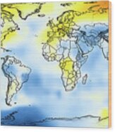 Global Temperature Anomalies 1946-1950 Wood Print