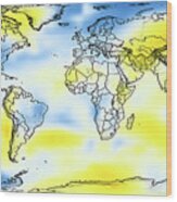 Global Temperature Anomalies 1976-1980 Wood Print