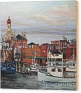 Gloucester Harbor Wood Print