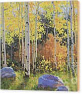 Glowing Aspen Wood Print