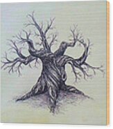 Gnarled Tree Wood Print