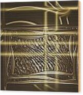 Gold Chrome Abstract Wood Print