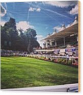 Gopd Day For The Races #sandown #horse Wood Print
