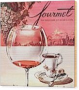 Gourmet Cover Illustration Of A Baccarat Balloon Wood Print