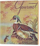 Gourmet Cover Of Wood Ducks Wood Print