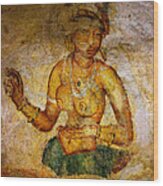 Graceful Absara. Sigiriya Cave Painting Wood Print