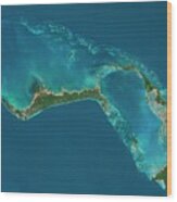 Grand Bahama And Abaco Islands Wood Print