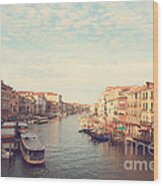 Grand Canal Vintage Style Wood Print