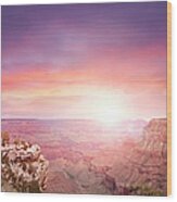 Grand Canyon In Sunset Light Wood Print