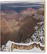Grand Canyon In Winter Wood Print