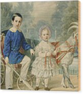 Grand Duke Alexander And Grand Duke Alexey As Children Wood Print