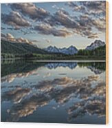 Grand Teton And Snake River Wood Print
