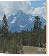 Grand Teton Mountain Wood Print