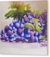 Grapes Wood Print