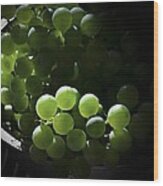 Grapes And Silver Wood Print