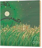 Grasses In The Wind Wood Print