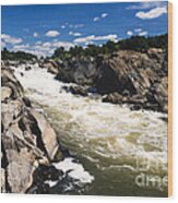 Great Falls Potomac River Wood Print