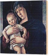 Greek Madonna With Child 1464 Giovanni Bellini Wood Print