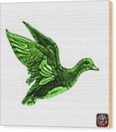 Green American Wigeon - 7675 F - Wb Wood Print