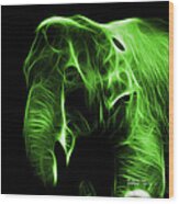 Green Elephant 3374 - F Wood Print