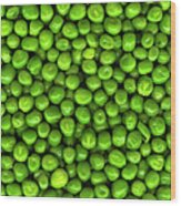 Green Peas, Close Up Wood Print