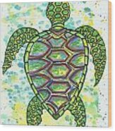Green Sea Turtle Wood Print